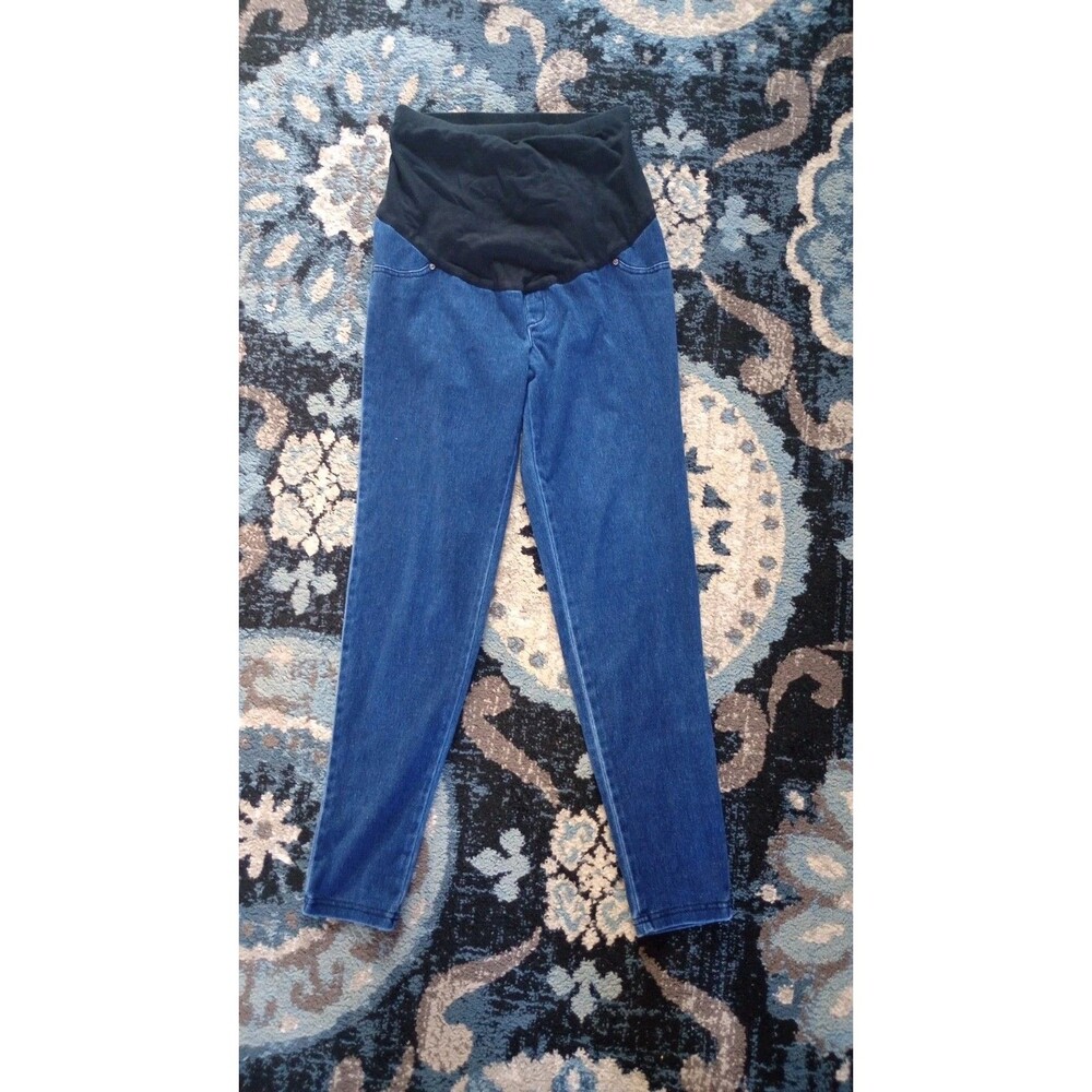 Women’s Time and Tru Maternity Skinny Jeans with Over-the-Belly Panel Size S